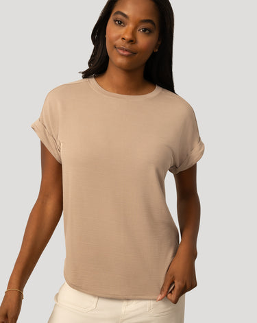 Baby Terry Drop Shoulder Smile Hem Top