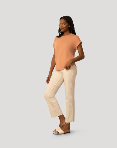 Baby Terry Drop Shoulder Smile Hem Top