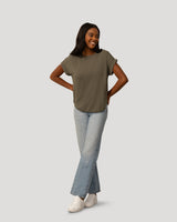 Baby Terry Drop Shoulder Smile Hem Top