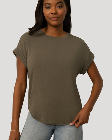 Baby Terry Drop Shoulder Smile Hem Top