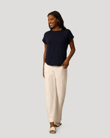 Baby Terry Drop Shoulder Smile Hem Top