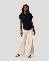 Baby Terry Drop Shoulder Smile Hem Top