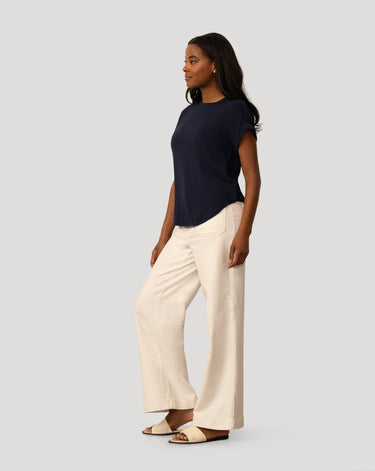 Baby Terry Drop Shoulder Smile Hem Top