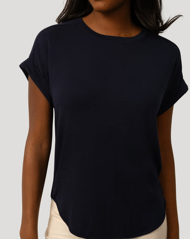 Baby Terry Drop Shoulder Smile Hem Top