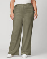 High Rise Flare Twill Pant