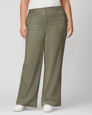 High Rise Flare Twill Pant