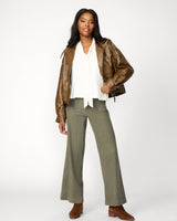 High Rise Flare Twill Pant