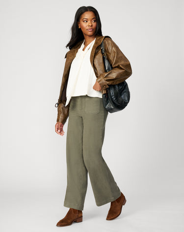 High Rise Flare Twill Pant