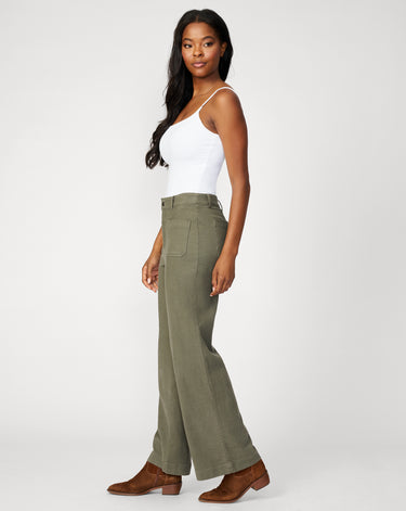 High Rise Flare Twill Pant