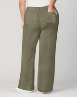 High Rise Flare Twill Pant