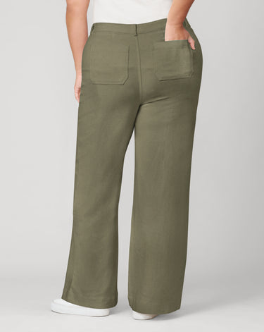 High Rise Flare Twill Pant