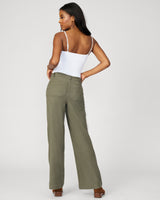 High Rise Flare Twill Pant