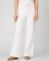 High Rise Flare Twill Pant Whisper White