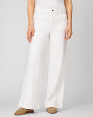 High Rise Flare Twill Pant Whisper White