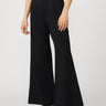 Pleated Wide Leg Stretch Trouser Jet Black