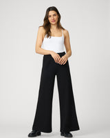 Pleated Wide Leg Stretch Trouser