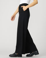 Pleated Wide Leg Stretch Trouser