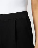 Pleated Wide Leg Stretch Trouser