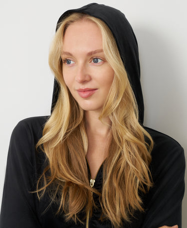 Ruched Zip-Up Velour Set