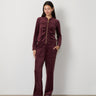 Ruched Zip-Up Velour Set