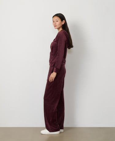 Ruched Zip-Up Velour Set