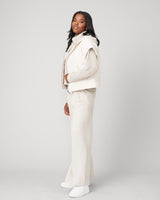 Quilted Dolman Short Sleeve Zip Up Jacket