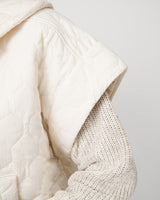 Quilted Dolman Short Sleeve Zip Up Jacket