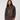 Coated Cropped Bomber Jacket Chocolate Torte