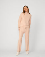 Mockneck Modal Top & Wide Leg Pant