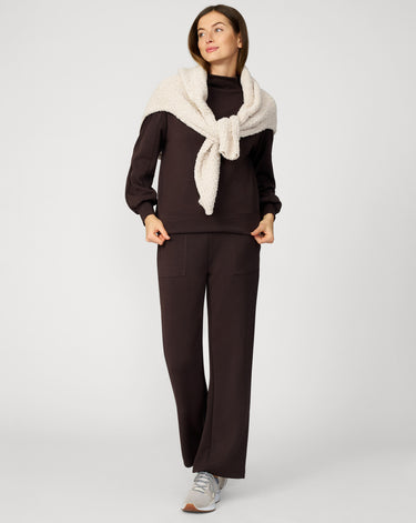 Mockneck Modal Top & Wide Leg Pant