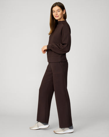 Mockneck Modal Top & Wide Leg Pant