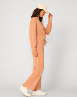 Mockneck Modal Top & Wide Leg Pant