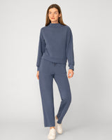 Mockneck Modal Top & Wide Leg Pant