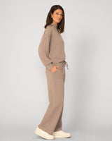 Mockneck Modal Top & Wide Leg Pant