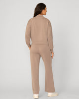 Mockneck Modal Top & Wide Leg Pant
