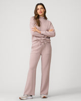 Mockneck Modal Top & Wide Leg Pant