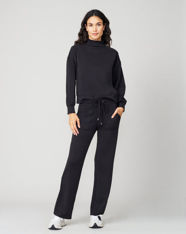 Mockneck Modal Top & Wide Leg Pant