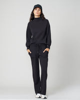 Mockneck Modal Top & Wide Leg Pant