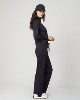 Mockneck Modal Top & Wide Leg Pant