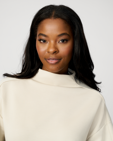 Mockneck Modal Top & Wide Leg Pant