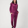 Velour Cowlneck Jogger Set