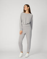 Yummy Crewneck & Jogger Lounge Set Pale Pearl Grey