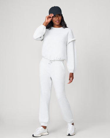 Ruffle Sleeve Sweatshirt and Jogger Set