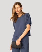 Balloon Sleeve Top & Wide Leg Pant Set