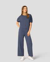 Balloon Sleeve Top & Wide Leg Pant Set