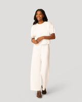 Balloon Sleeve Top & Wide Leg Pant Set