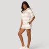 Striped Half Zip Short Set