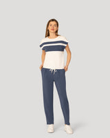 Stripe Drawstring Top & Jogger Set