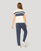 Stripe Drawstring Top & Jogger Set