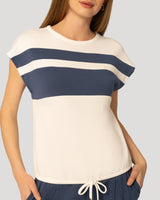 Stripe Drawstring Top & Jogger Set